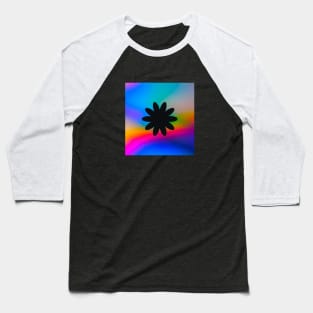 Black Rainbow Vintage Flower Baseball T-Shirt